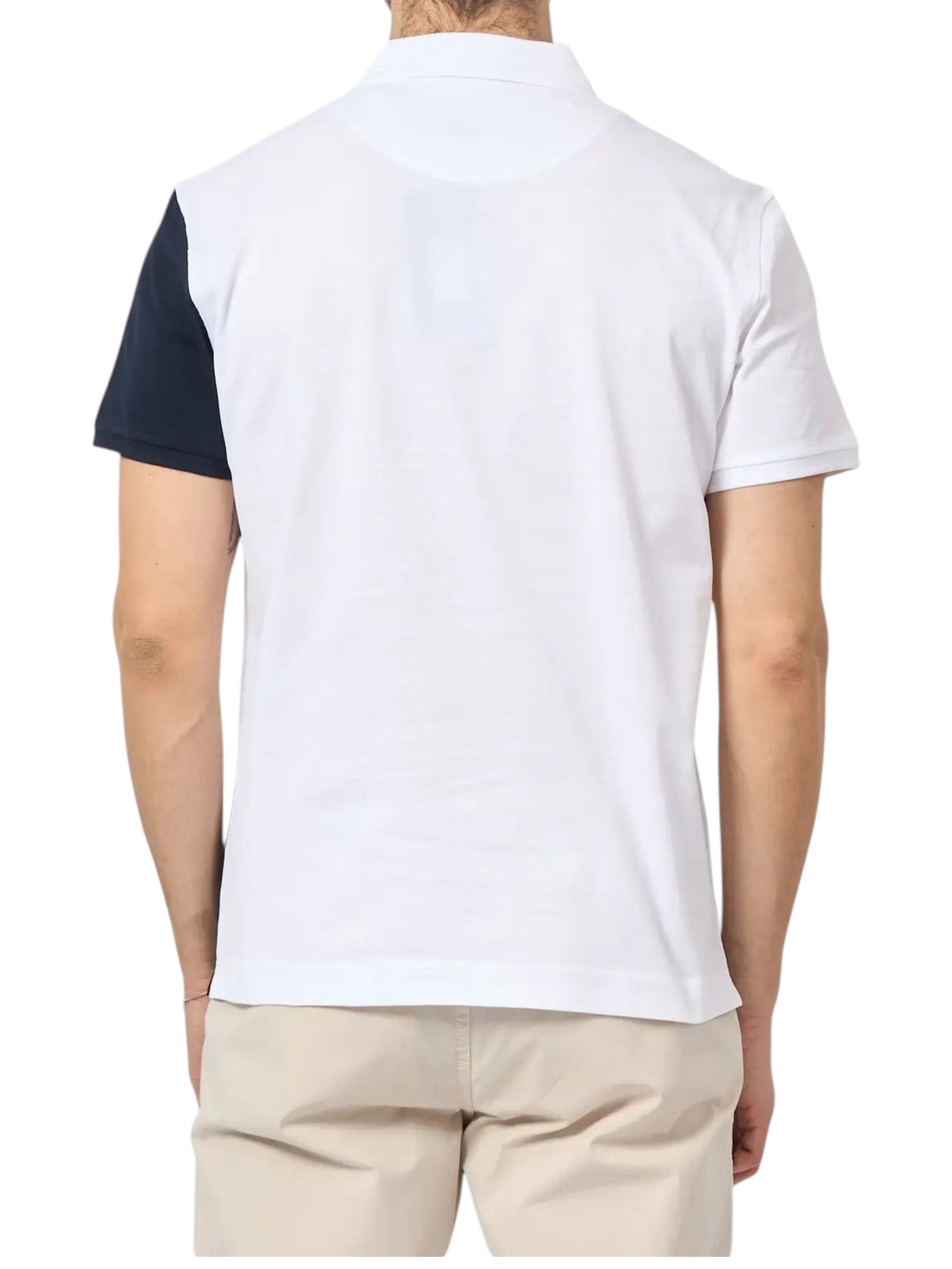 Harmont & Blaine - Polo uomo in cotone bianco con righe verticali - L - immagine 2