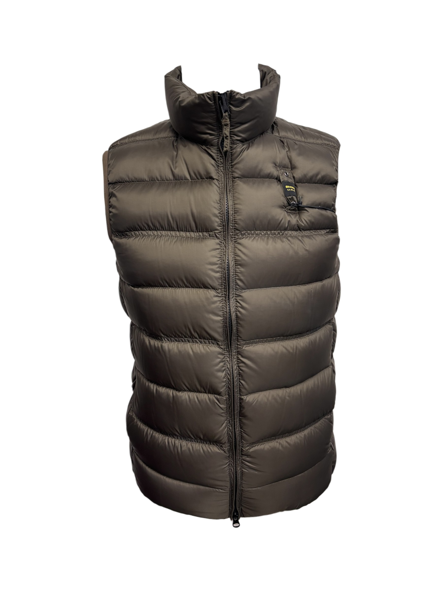 Blauer - Gilet uomo in piuma d'oca verde militare - M