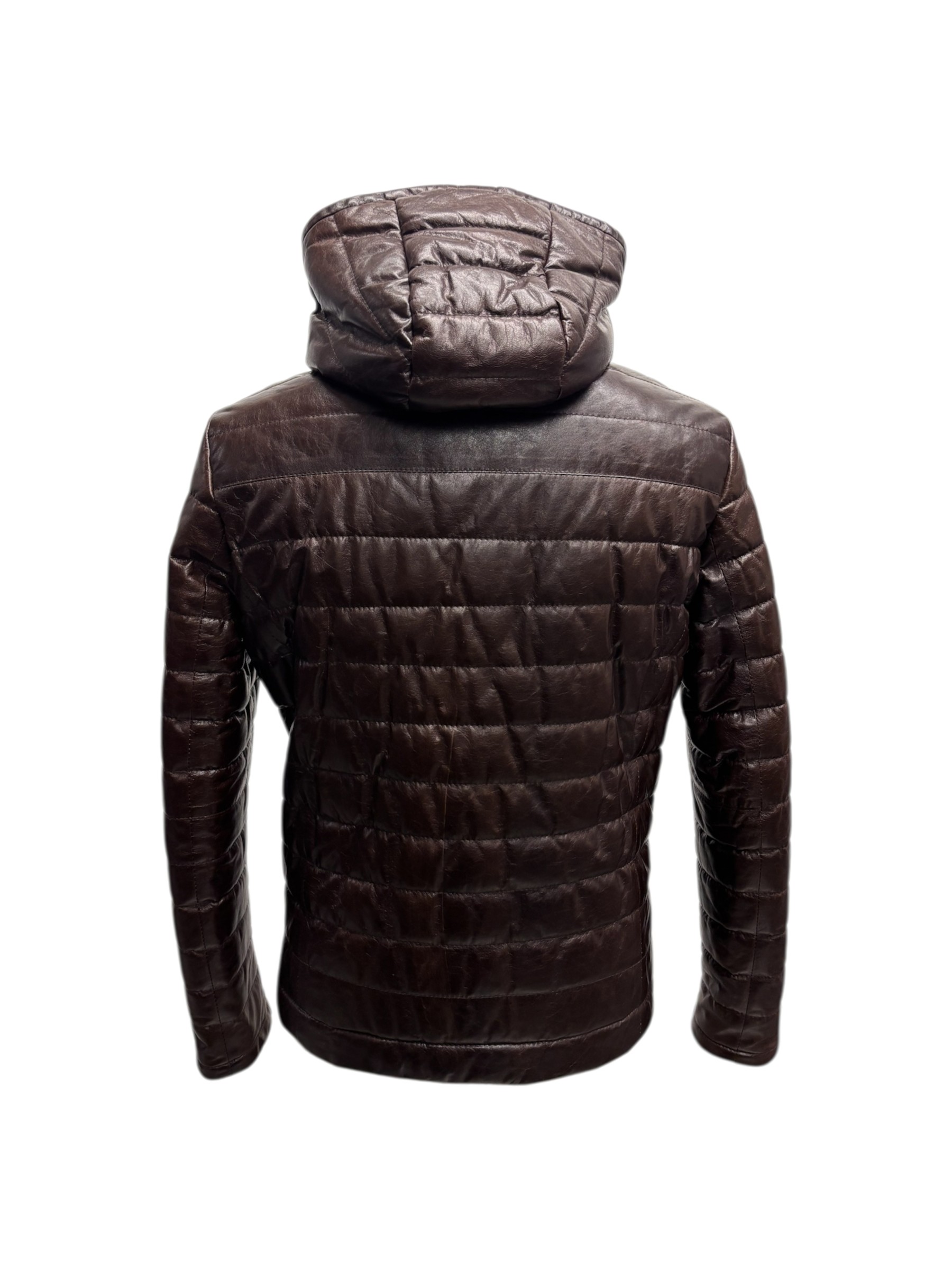 Raphael - Giubbotto in pelle testa di moro con cappuccio - 48 - immagine 3