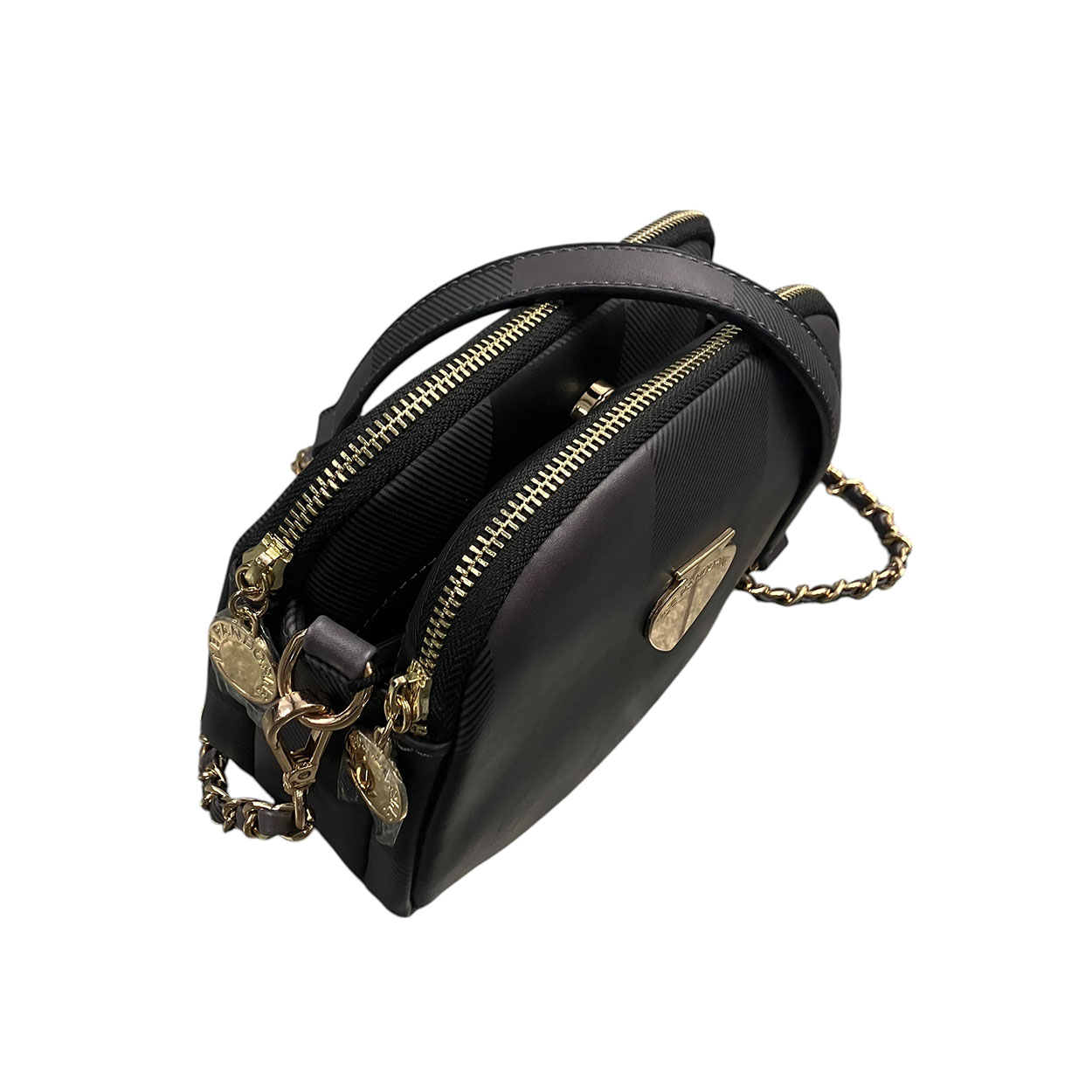 Le Pandorine - Borsetta crossbody in pelle vegana fantasia grigio AI19DDN02471-05 - immagine 3