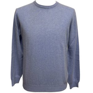 Malo - Maglione girocollo Cashmere celeste
