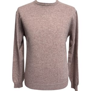 Malo - Maglione a girocollo in cashmere beige melange - XXL
