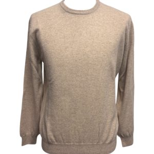 Malo - Maglione a girocollo in cashmere beige