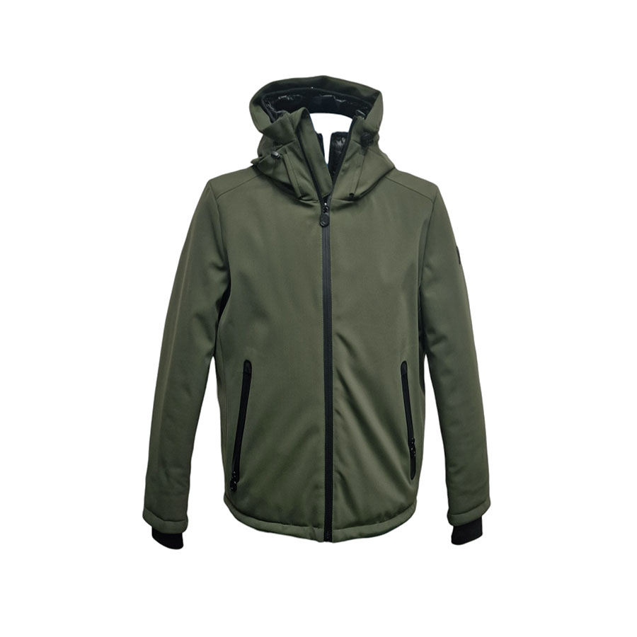 Invicta-S-Giubbotto uomo in tessuto tecnico verde militare