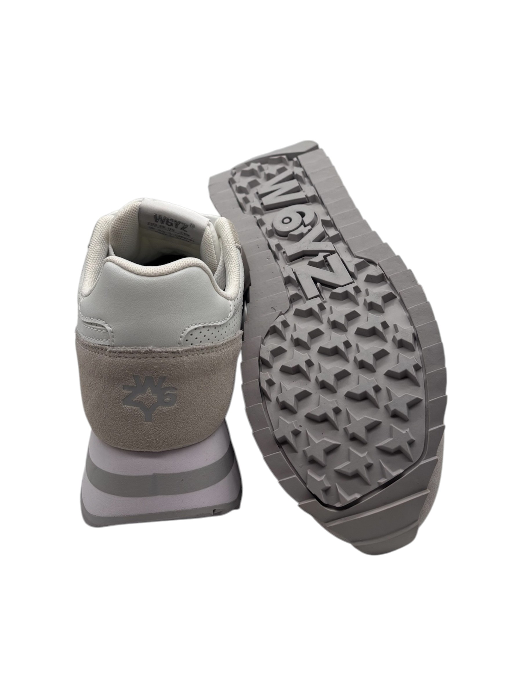 W6YZ - Sneakers donna platform in suede e tessuto traforato beige - immagine 4