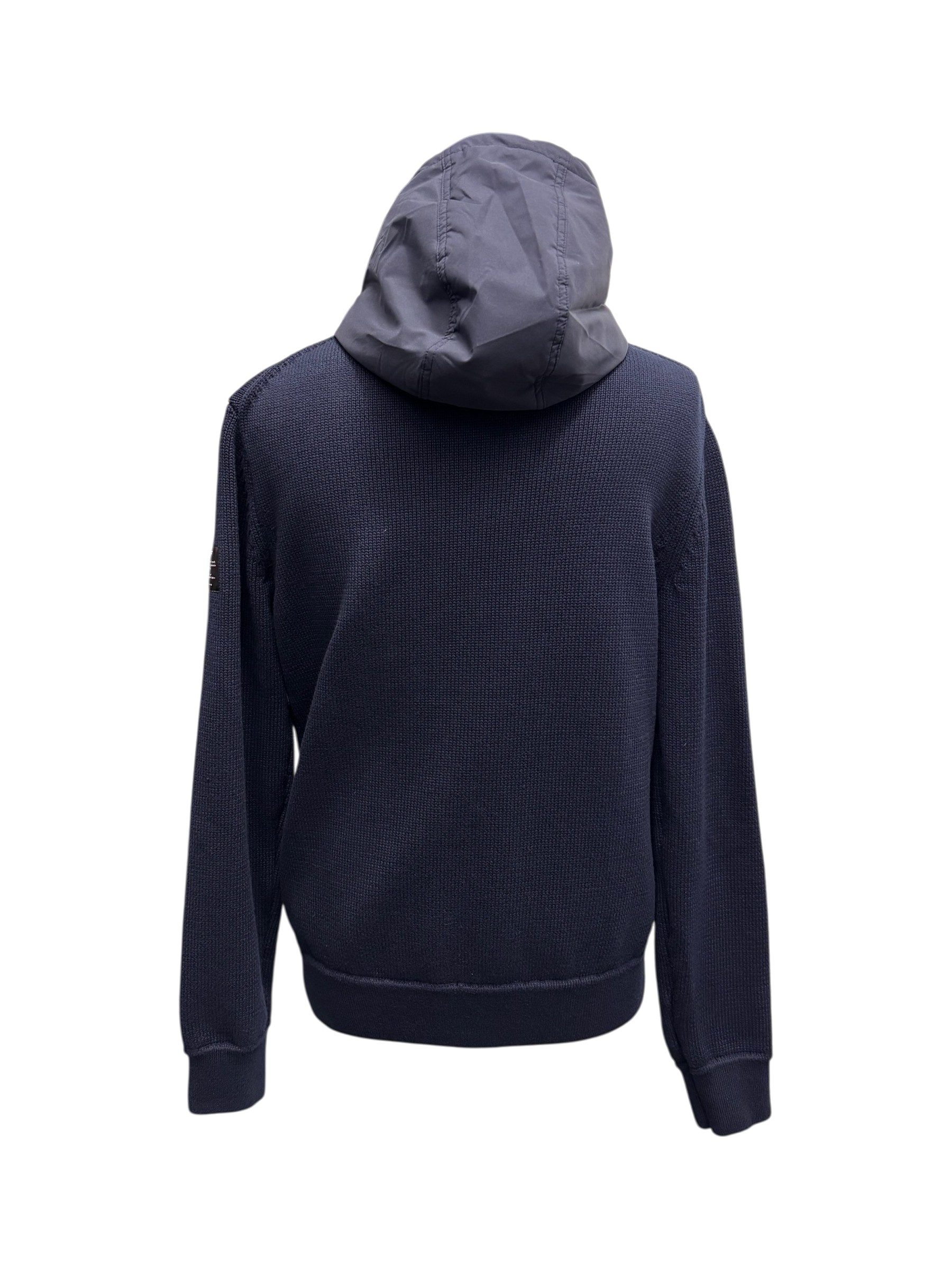 Ecoalf - Felpa blu lavorata a maglia uomo - L - immagine 3