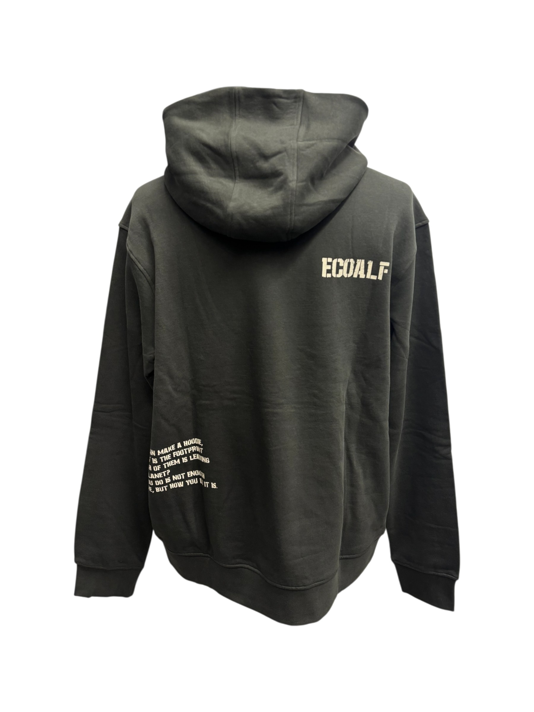 Ecoalf - Felpa verde miliare con cappuccio uomo - XL - immagine 3