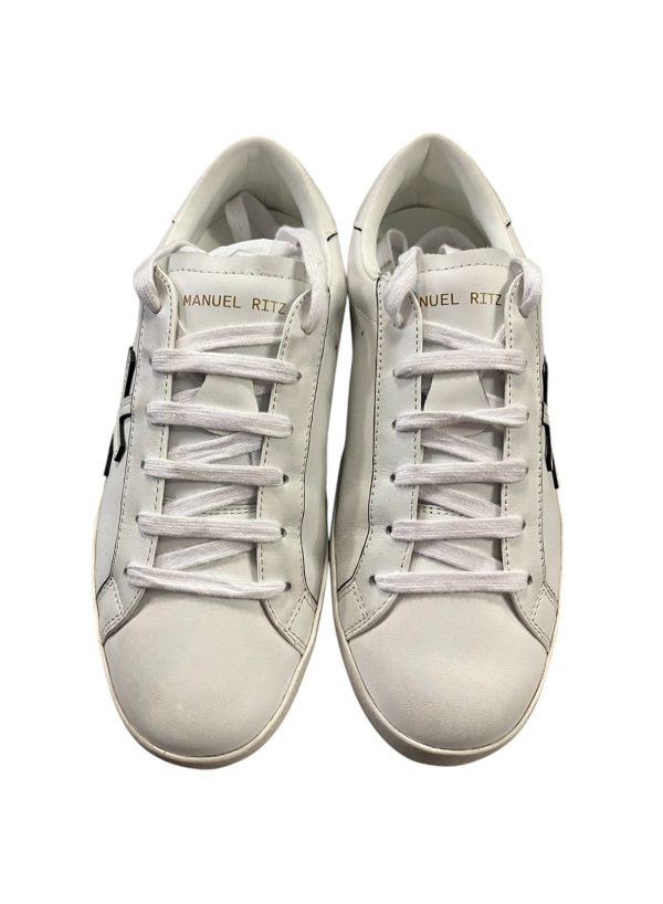 Manuel Ritz - Sneakers basso in pelle bianco effetto invecchiato uomo - immagine 3