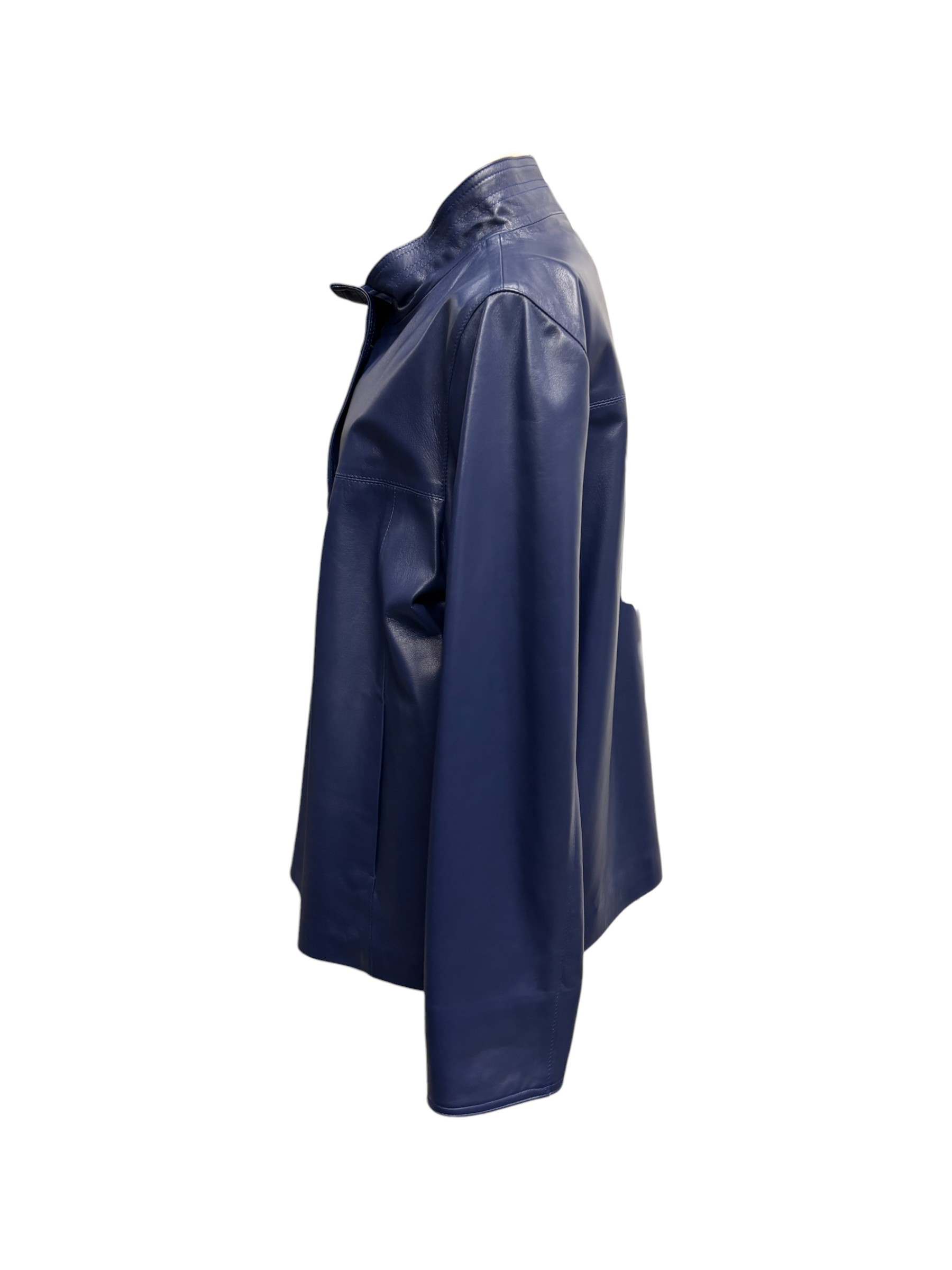 Raphael - Giubbino donna in pelle blu - immagine 2
