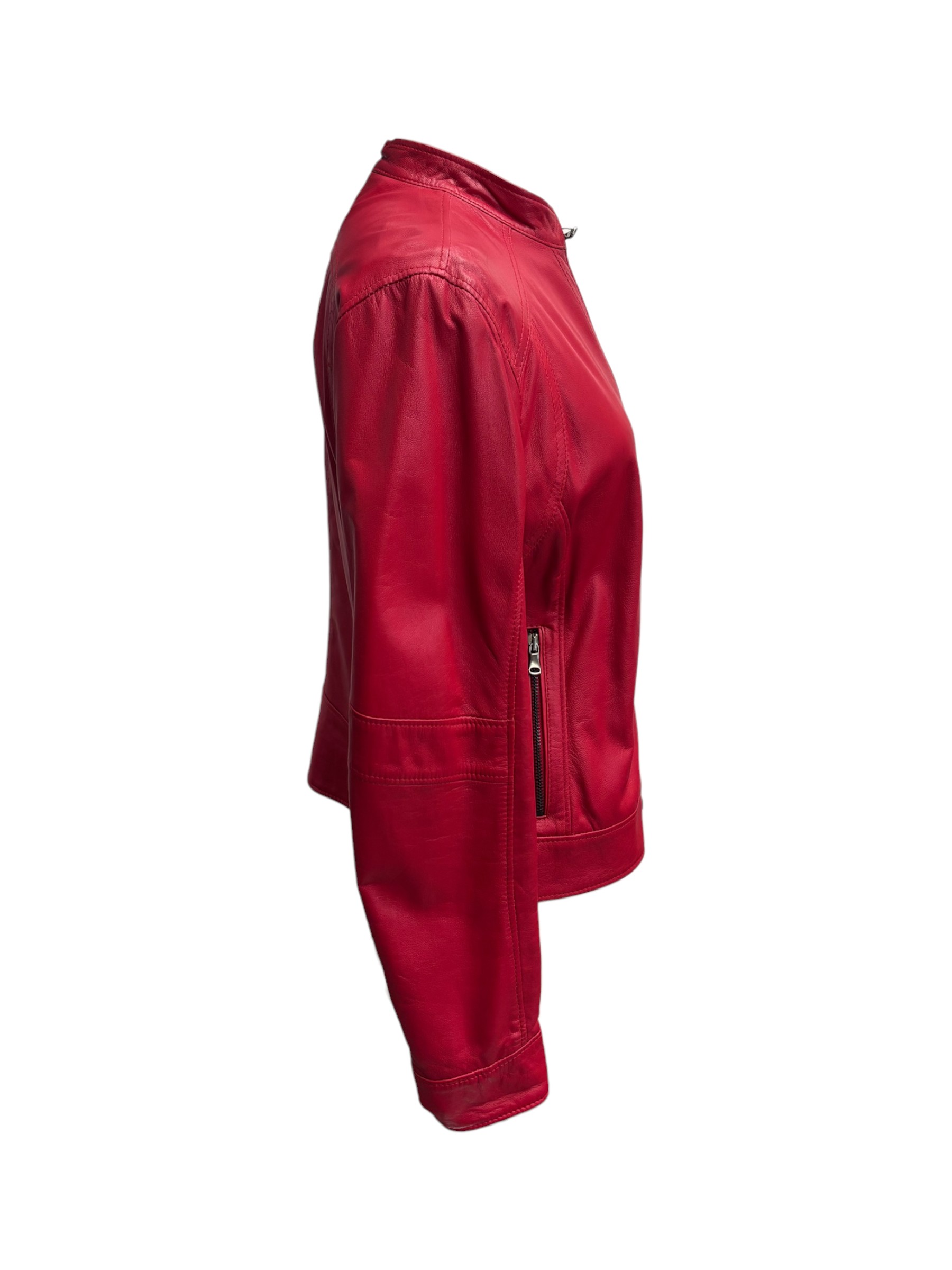 Raphael - Giubbino donna in pelle rossa - 48 - immagine 2