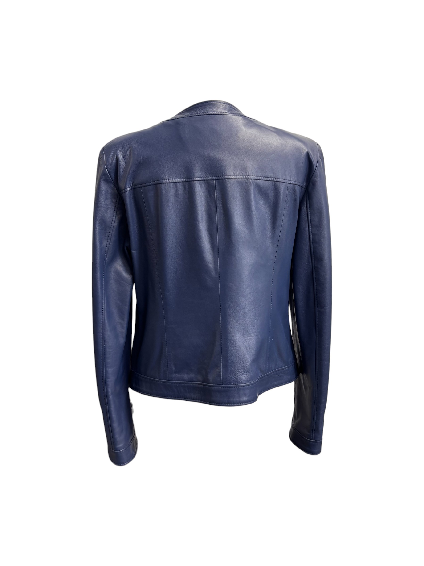 Raphael - Giubbino donna in pelle blu - 48 - immagine 3