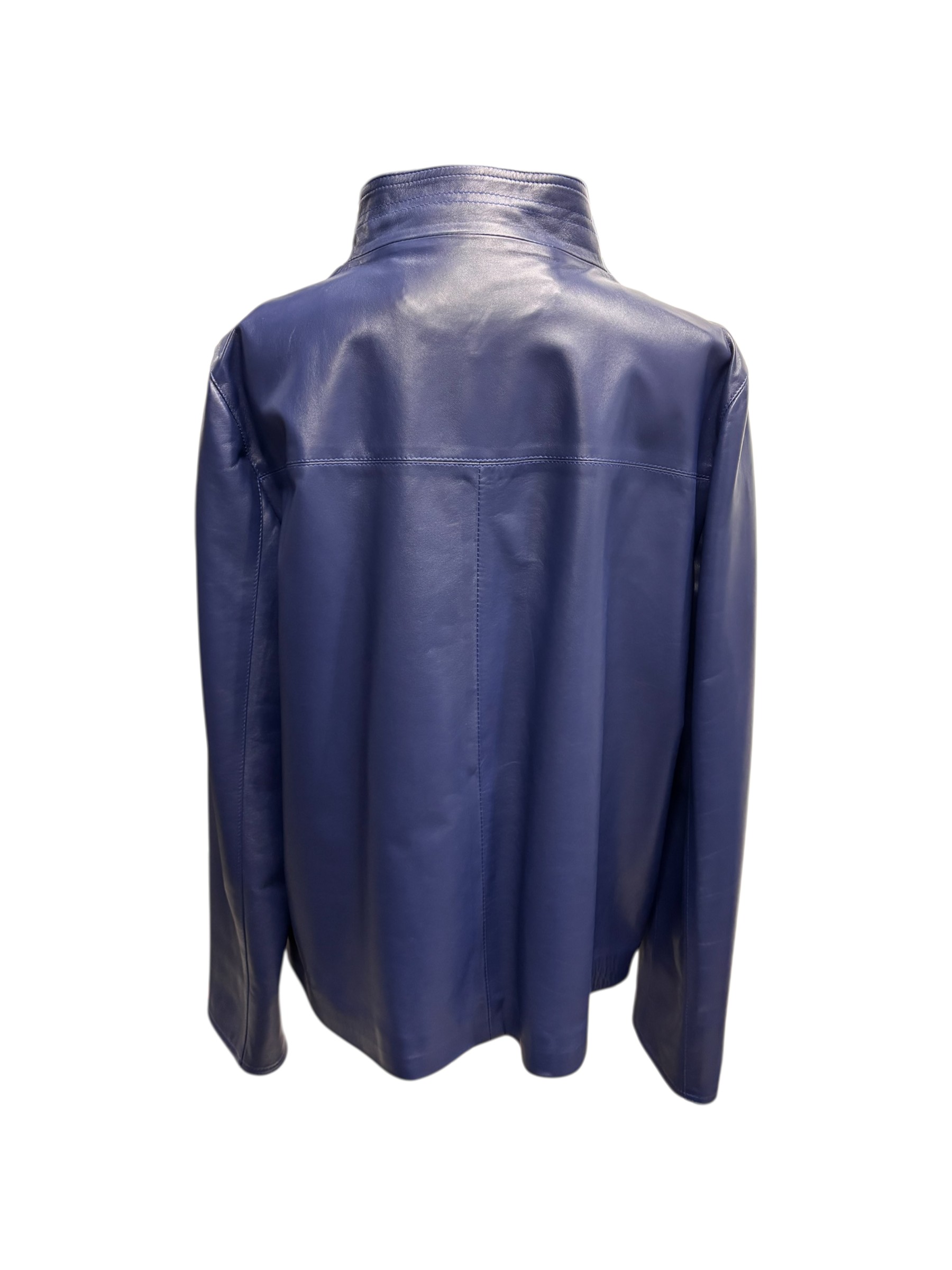 Raphael - Giubbino donna in pelle blu - immagine 3