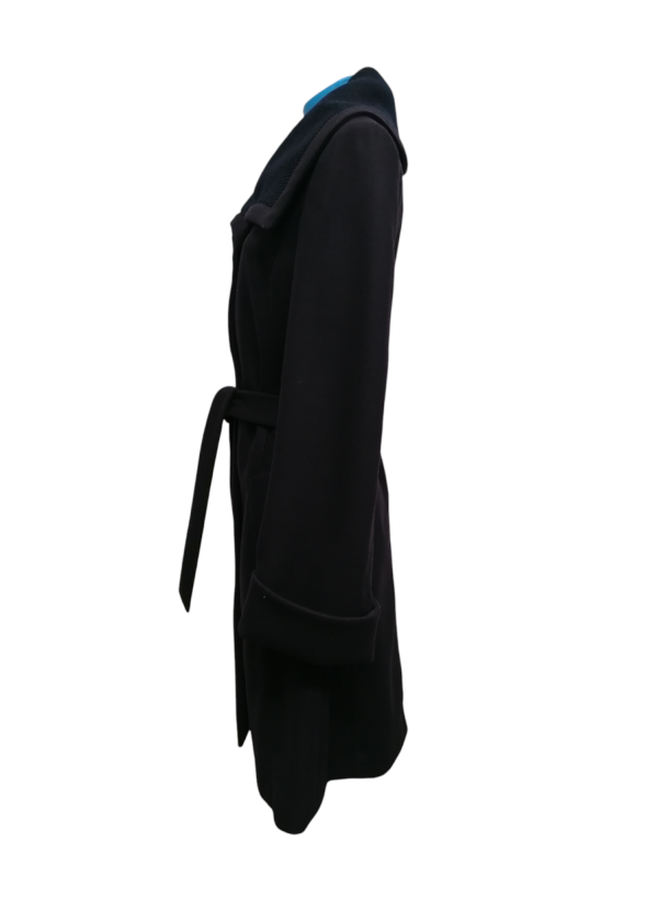 Daks - IT/40 - Cappotto in lana donna midi blu scuro - immagine 3