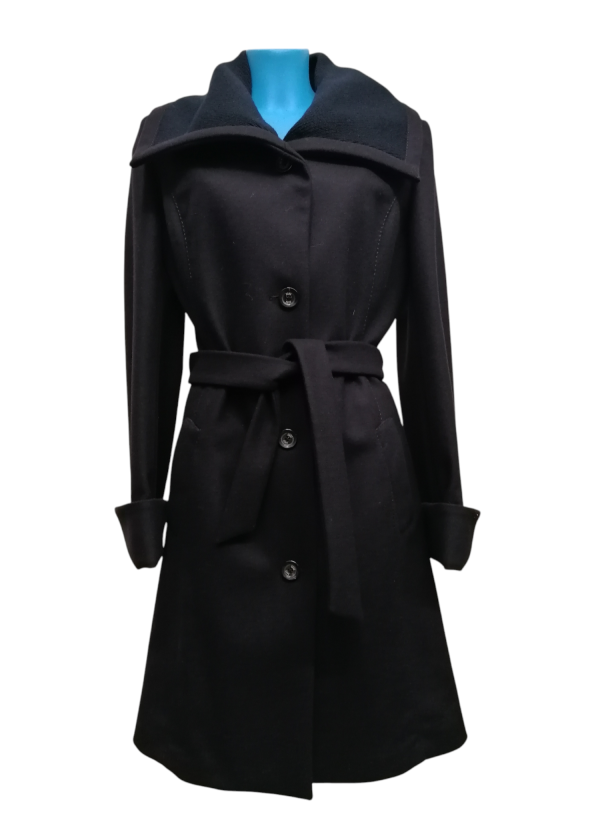 Daks - IT/40 - Cappotto in lana donna midi blu scuro
