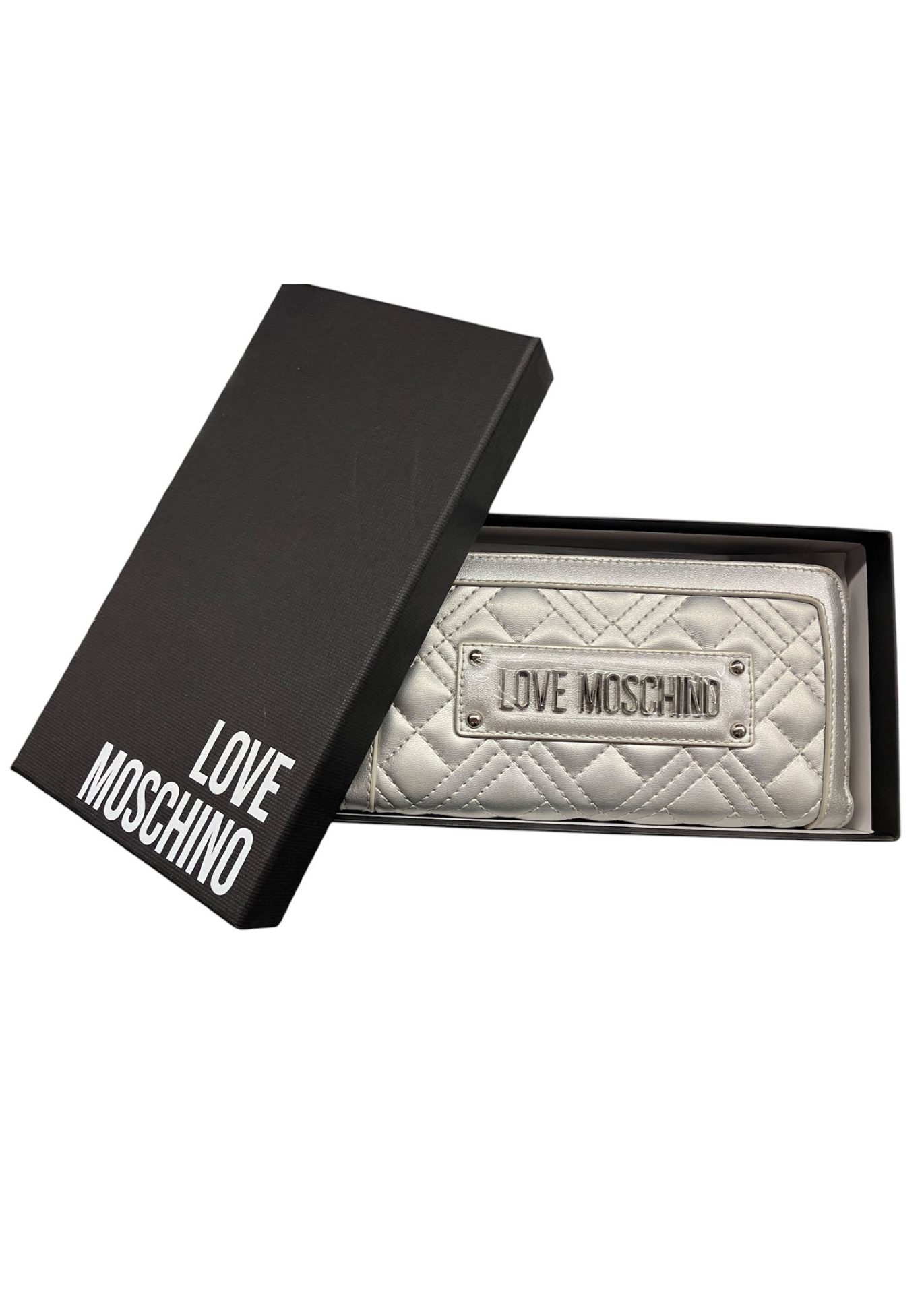 Love Moschino - Portafoglio in pelle ecologica argento - immagine 3