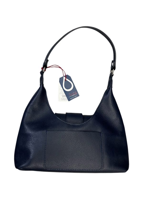 Juice - Borsa a spalla in pelle martellata blu - immagine 2