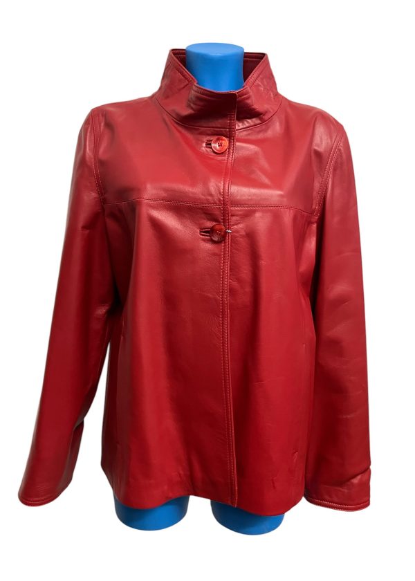 Raphael - IT/46 - Giubbotto donna in pelle rosso