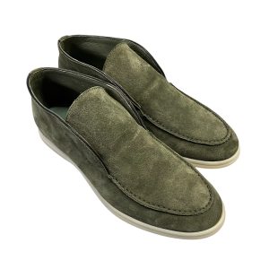 Brecos - EU/38 - Mocassini alti donna CHC Cashmere Savoia verde tabacco