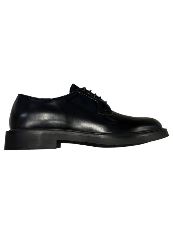 Brecos - Scarpe derby uomo spazzolato nero 12078 - immagine 3