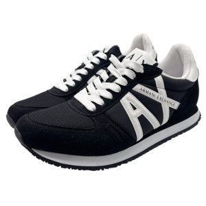 Armani Exchange - Sneakers uomo in misto di materiali nero