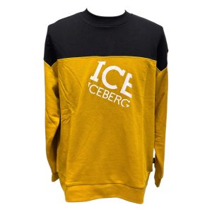 Iceberg - Felpa senape e nera girocollo uomo