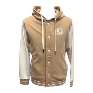 Iceberg - Felpa beige e bianca con cappuccio uomo