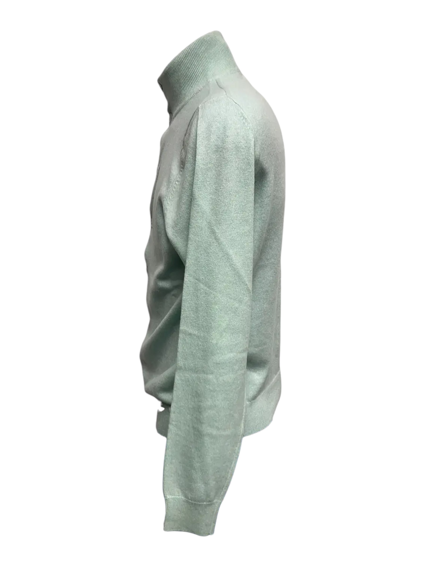 Malo - Cardigan a lupetto con bottoni in lana e cashmere acquamarina - L - immagine 2