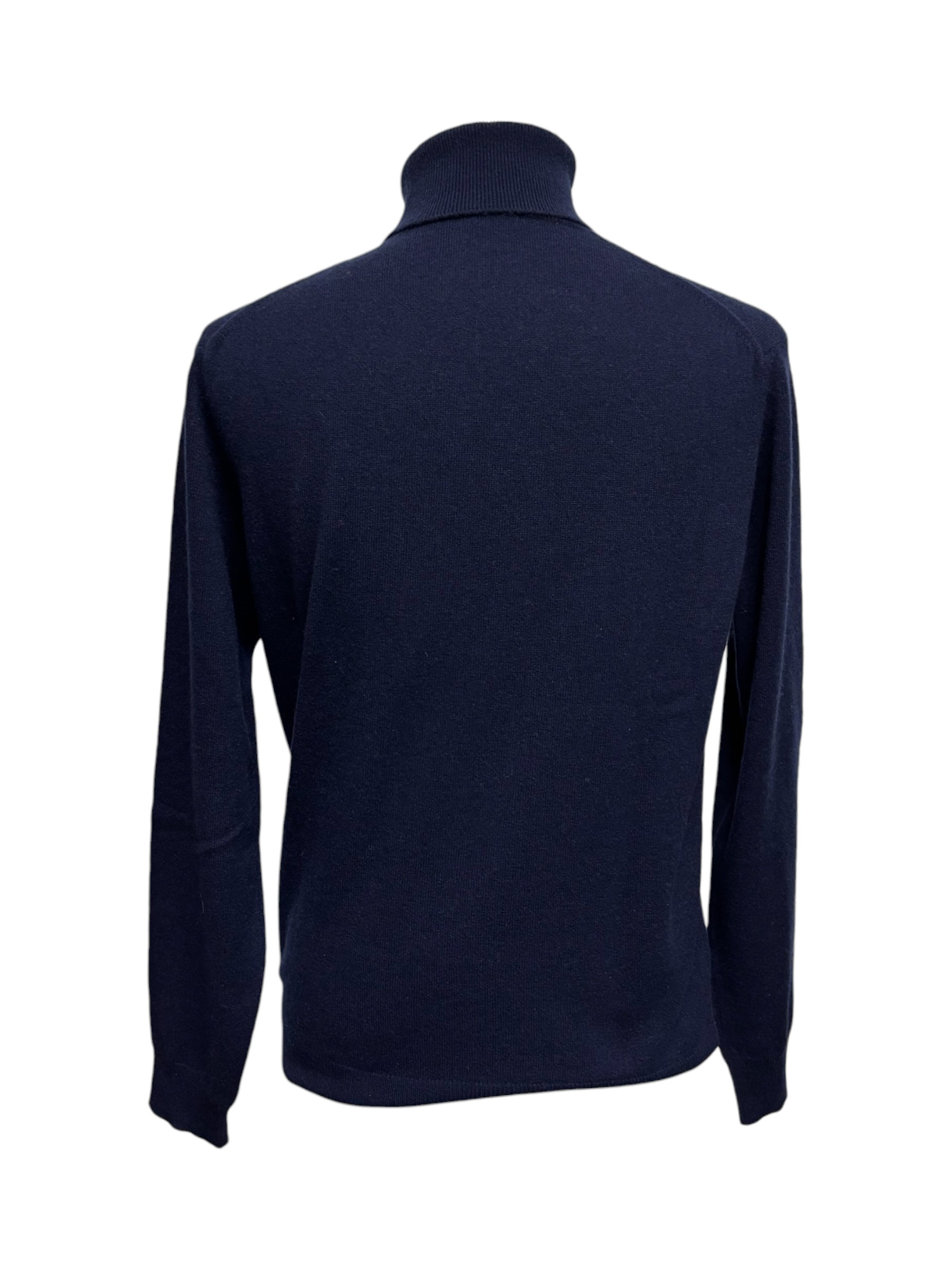 Malo - Maglione a dolcevita in cashmere blu scuro - L - immagine 3