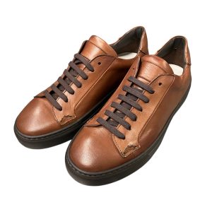 Raphael - Sneaker basso in pelle marrone Atena/Furore Fango