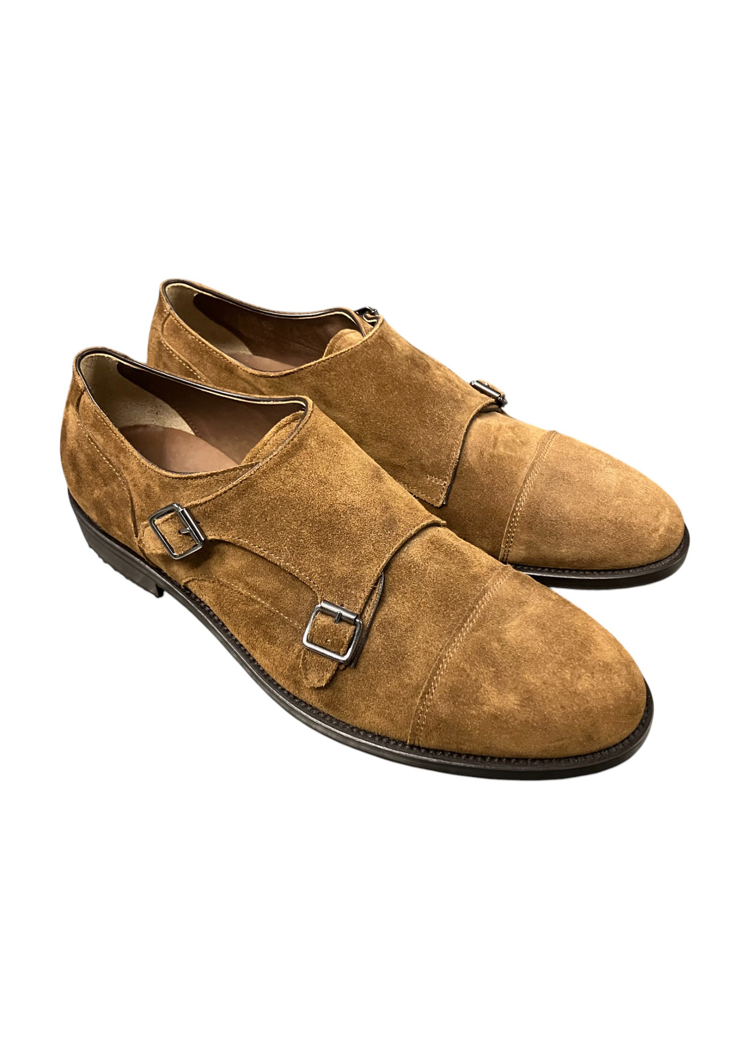 Franco Fedele - EU/42 - Scarpe stringate scamosciato cammello con allacciatura laterale