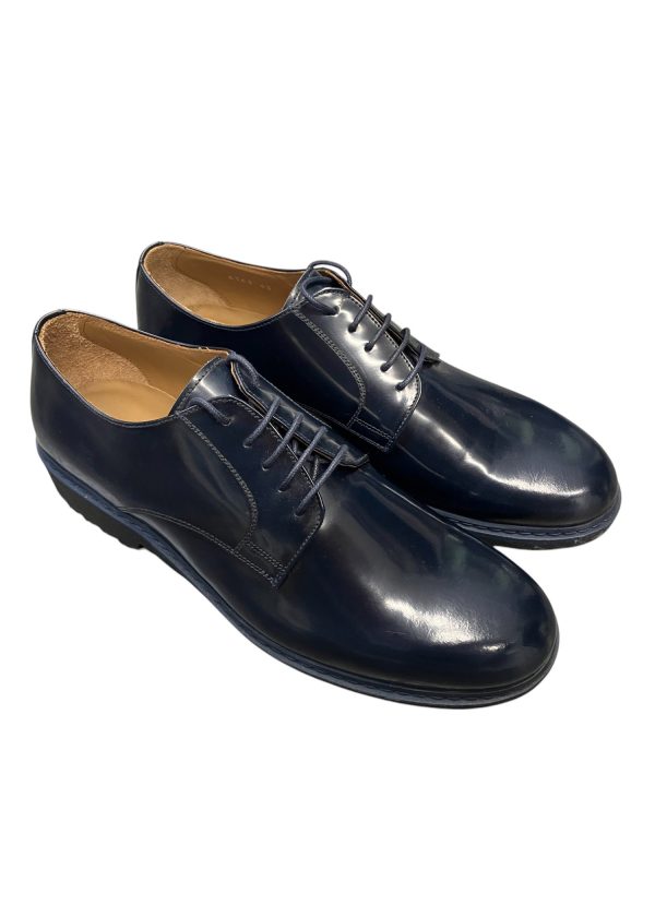 Max Goldwyn - EU/43 - Scarpe derby in pelle di vitello spazzolato blu - immagine 2