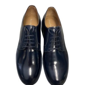 Max Goldwyn - EU/43 - Scarpe derby in pelle di vitello spazzolato blu