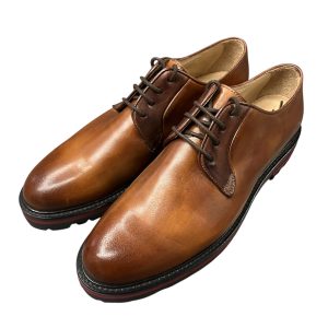 Brecos - EU/39 - Scarpe stringate donna vitello tamponato marrone