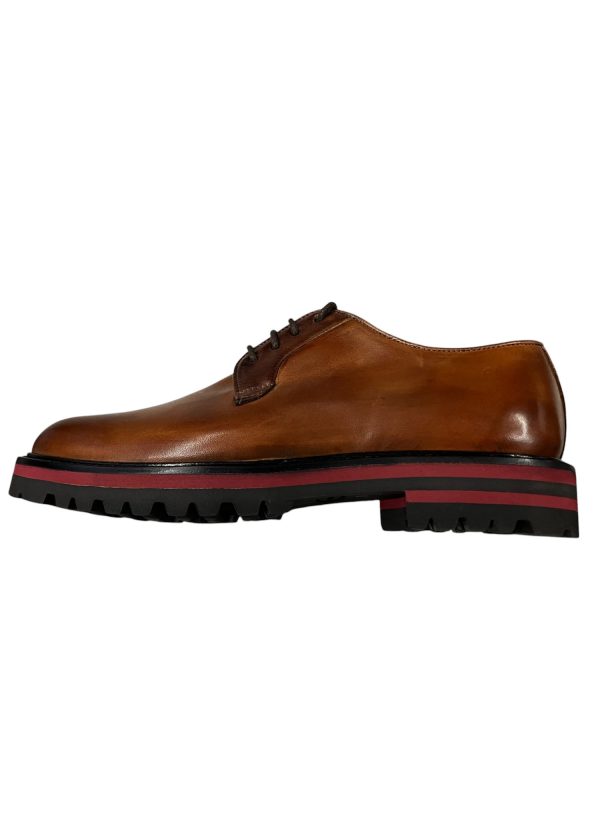 Brecos - EU/39 - Scarpe stringate donna vitello tamponato marrone - immagine 3