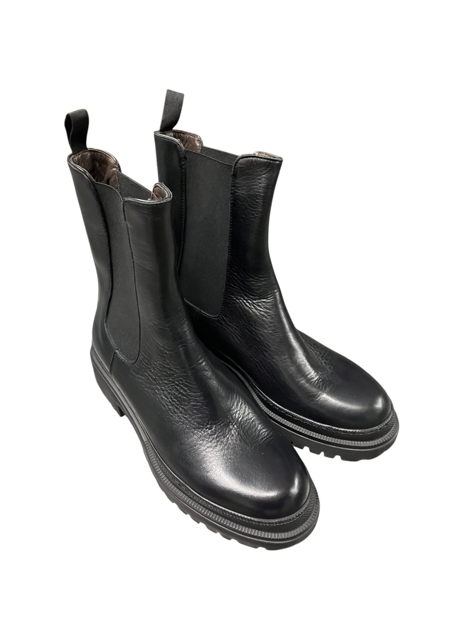 Brecos - EU/37 - Stivaletti al polpaccio donna in pelle nero - immagine 3