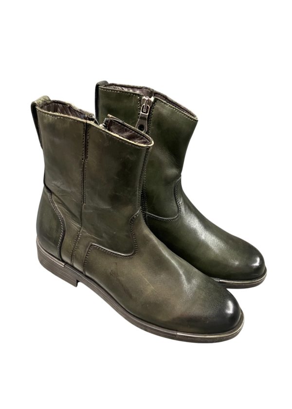 Brecos - EU/37 - Stivaletti donna in pelle verde con interni in shearling - immagine 3