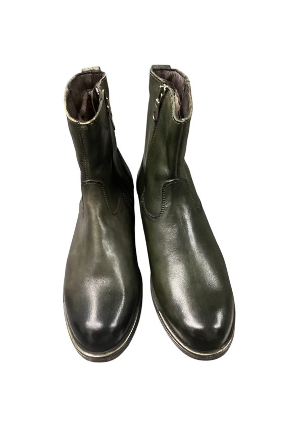 Brecos - EU/37 - Stivaletti donna in pelle verde con interni in shearling - immagine 2