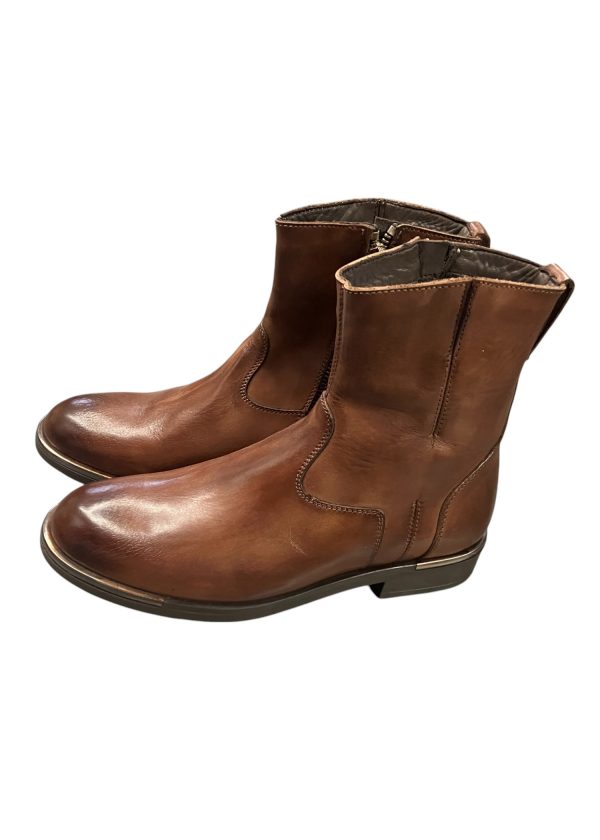 Brecos - EU/37 - Stivaletti donna in pelle marrone con interni imbottiti sintetico - immagine 3