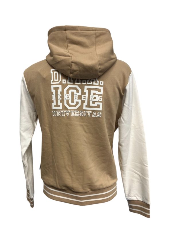 Iceberg - Felpa con cappuccio in cotone bianco écru uomo - immagine 2