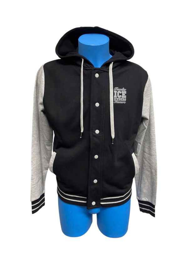 Iceberg - Felpa con cappuccio in cotone grigio nero uomo