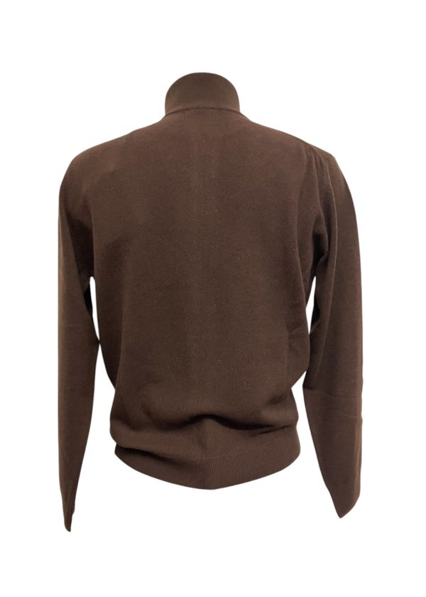 Malo - Cardigan con cerniera in cashmere marrone IUM001 F1C02 - immagine 2