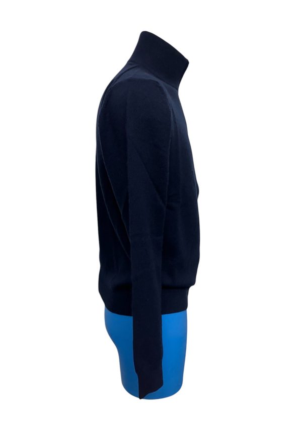 Malo - Cardigan con cerniera in cashmere blu scuro IUM001 F1C02 - immagine 2