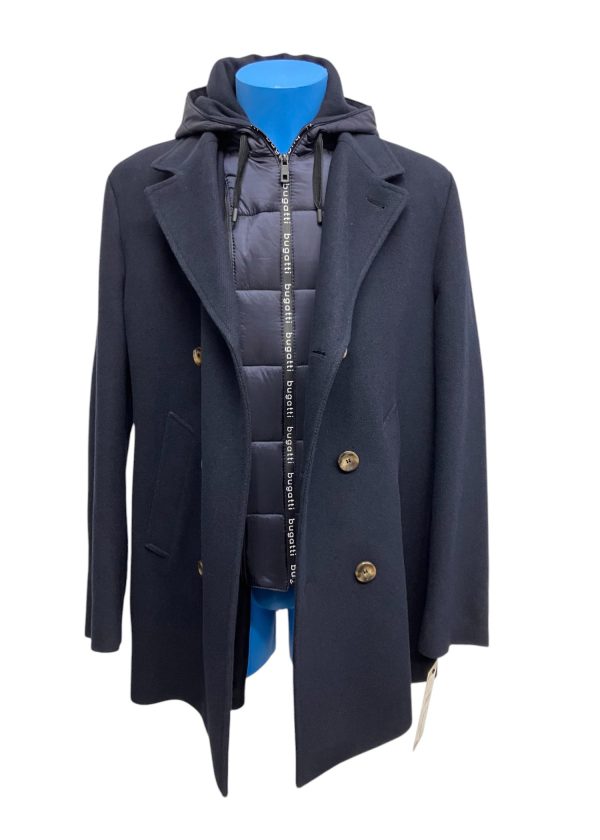 Bugatti - Giubbotto cappotto corto blu scuro uomo - immagine 2