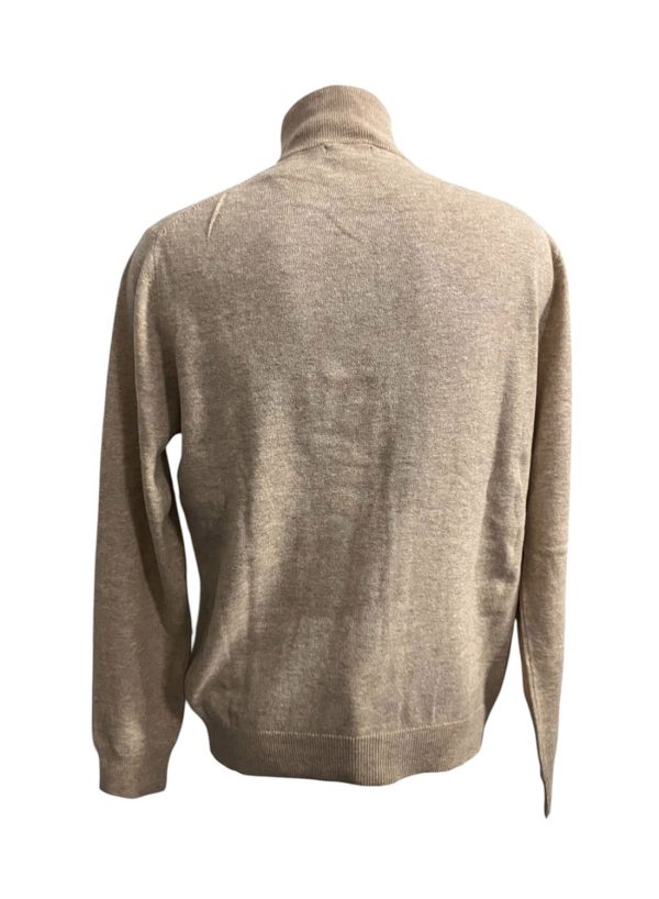 Zenobi - Cardigan a lupetto con bottoni in lana e cashmere beige - immagine 2