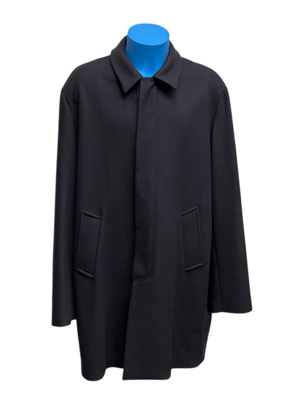Versace Collection - IT/58 - Cappotto sfoderato in lana e poliammide blu scuro