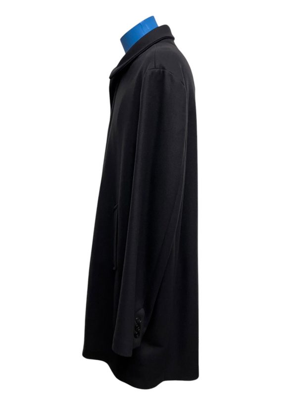 Versace Collection - IT/58 - Cappotto sfoderato in lana e poliammide blu scuro - immagine 2