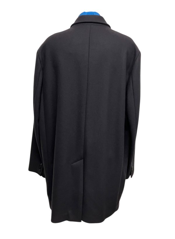 Versace Collection - IT/58 - Cappotto sfoderato in lana e poliammide blu scuro - immagine 3