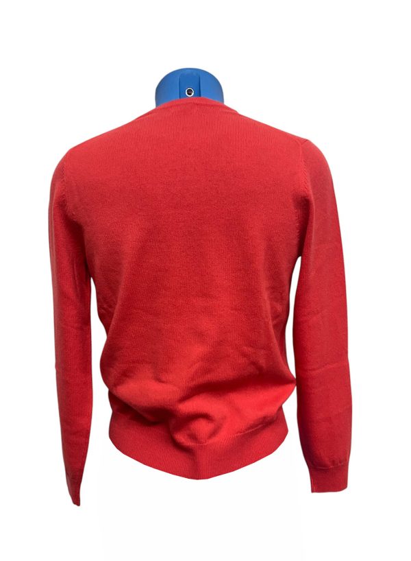 Malo - Maglia a girocollo in filo di lana e cashmere salmone - immagine 2