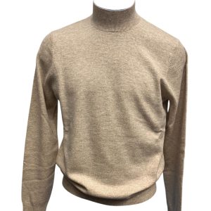 Malo - Maglione a lupetto in lana e cashmere beige