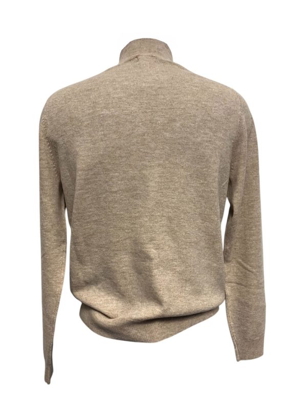 Malo - Maglione a lupetto in lana e cashmere beige - immagine 2